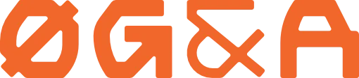 Logótipo da ØG&A em laranja